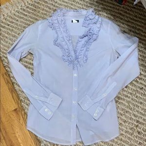 J CREW Ruffle Button Up Shirt SZ XS